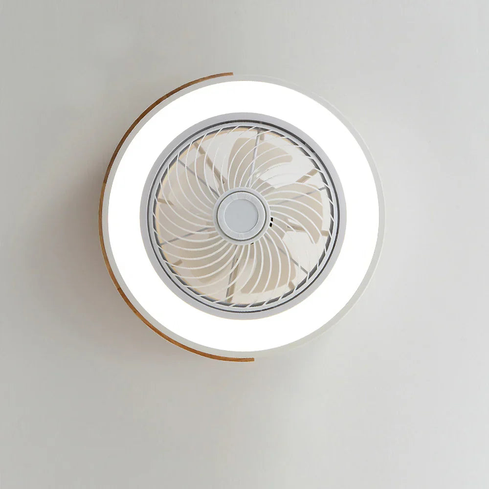 Wood Ceiling Fan with Dimmable LED Light & Remote 20 Inch for Bedroom Living Room Compact Indoor Airflow Cooling Rustic Decor
