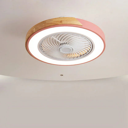 Wood Ceiling Fan with Dimmable LED Light & Remote 20 Inch for Bedroom Living Room Compact Indoor Airflow Cooling Rustic Decor