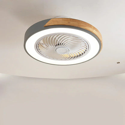 Wood Ceiling Fan with Dimmable LED Light & Remote 20 Inch for Bedroom Living Room Compact Indoor Airflow Cooling Rustic Decor