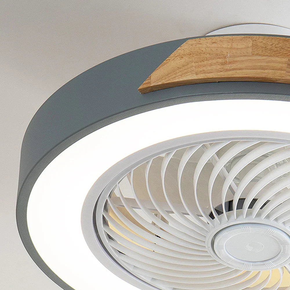 Wood Ceiling Fan with Dimmable LED Light & Remote 20 Inch for Bedroom Living Room Compact Indoor Airflow Cooling Rustic Decor