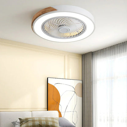 Wood Ceiling Fan with Dimmable LED Light & Remote 20 Inch for Bedroom Living Room Compact Indoor Airflow Cooling Rustic Decor