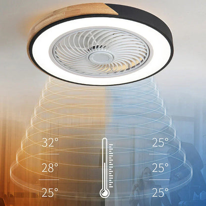 Wood Ceiling Fan with Dimmable LED Light & Remote 20 Inch for Bedroom Living Room Compact Indoor Airflow Cooling Rustic Decor