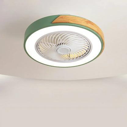 Wood Ceiling Fan with Dimmable LED Light & Remote 20 Inch for Bedroom Living Room Compact Indoor Airflow Cooling Rustic Decor