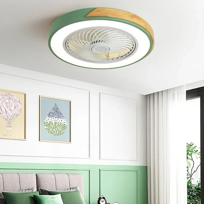 Wood Ceiling Fan with Dimmable LED Light & Remote 20 Inch for Bedroom Living Room Compact Indoor Airflow Cooling Rustic Decor