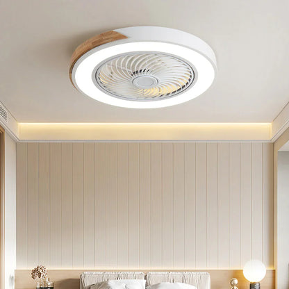 Wood Ceiling Fan with Dimmable LED Light & Remote 20 Inch for Bedroom Living Room Compact Indoor Airflow Cooling Rustic Decor