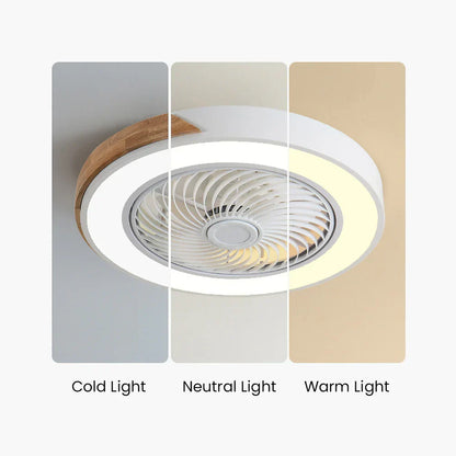 Wood Ceiling Fan with Dimmable LED Light & Remote 20 Inch for Bedroom Living Room Compact Indoor Airflow Cooling Rustic Decor
