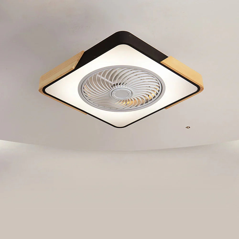 Wood Ceiling Fan with Dimmable LED Light & Remote 20 Inch for Bedroom Living Room Compact Indoor Airflow Cooling Rustic Decor