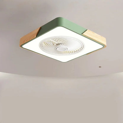 Wood Ceiling Fan with Dimmable LED Light & Remote 20 Inch for Bedroom Living Room Compact Indoor Airflow Cooling Rustic Decor
