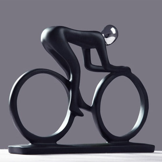 Abstract Cyclist Sculpture – Modern Home Decor Accent