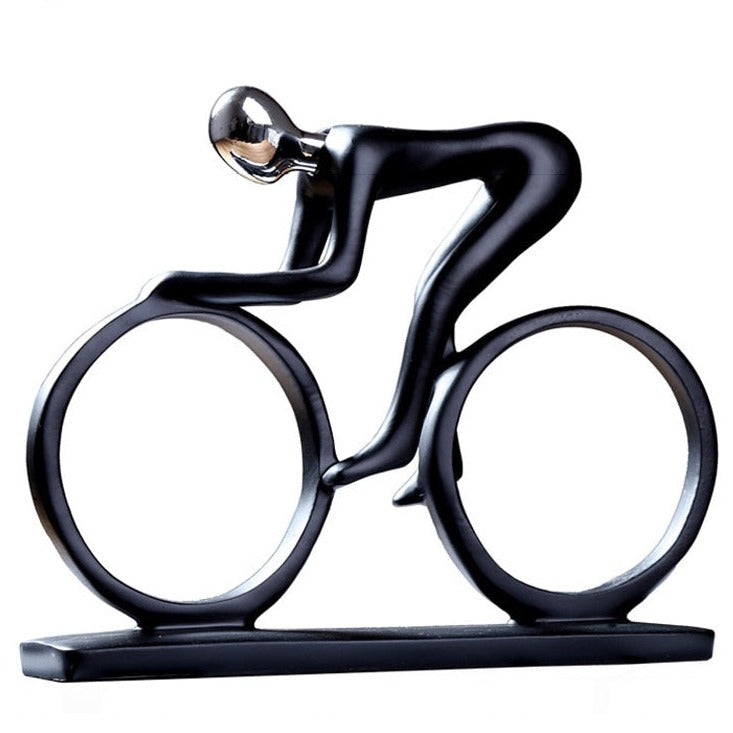 Abstract Cyclist Sculpture – Modern Home Decor Accent