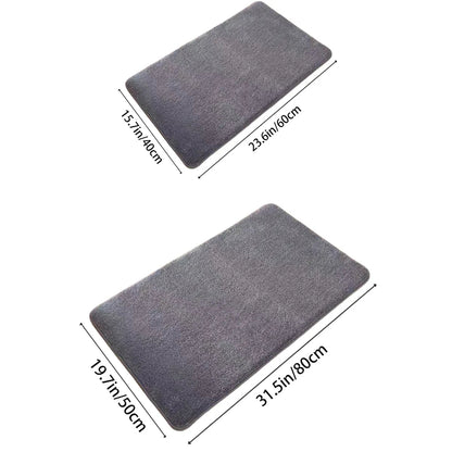 Nordic Bath Mat | Ultra Absorbent Shower Mat with Anti-Slip Design | Soft Velvet for Comfort