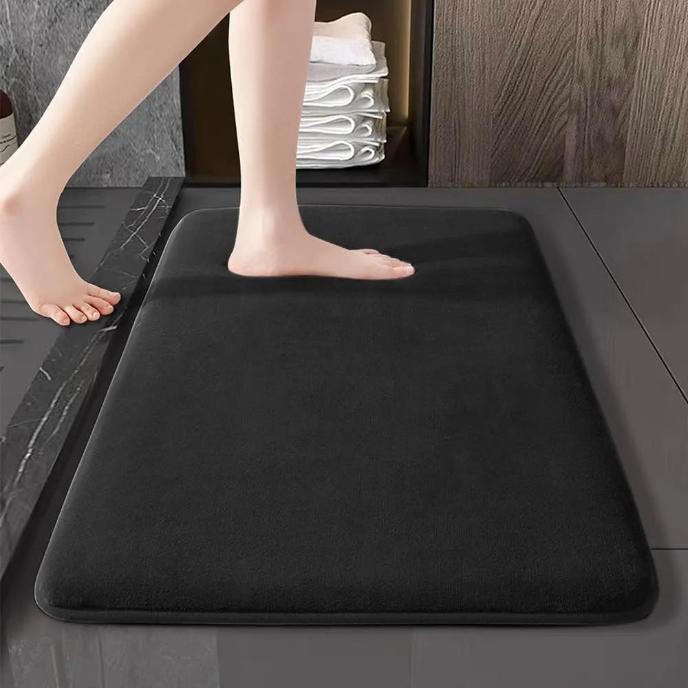 Nordic Bath Mat | Ultra Absorbent Shower Mat with Anti-Slip Design | Soft Velvet for Comfort