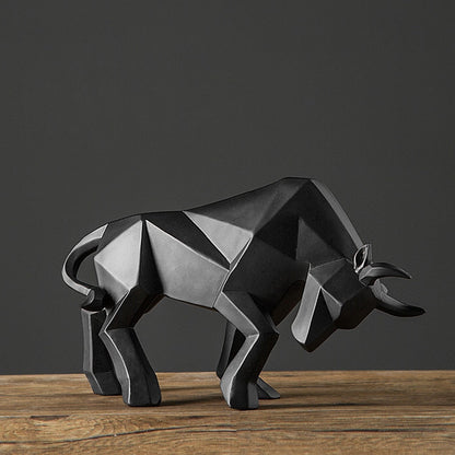 Bull Sculpture in High-Quality Resin – 12.6 Inch Decorative Art Piece