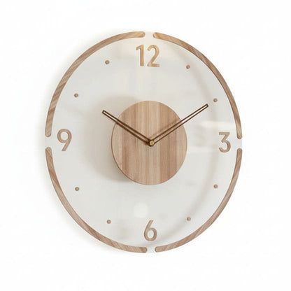 WOODTIME – Nordic Wooden Wall Clock Silent Quartz Minimalist Decor