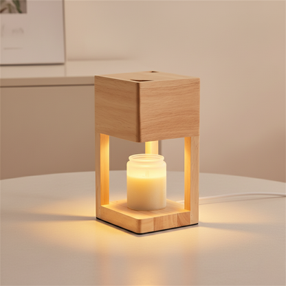 Nordic Elegance | Candle Warmer Lamp with Dimmable Light | Dual-Purpose Design for Cozy Ambiance
