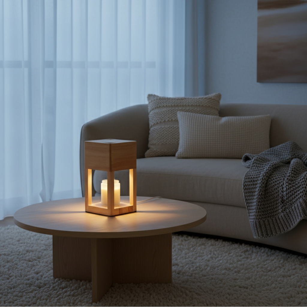Nordic Elegance | Candle Warmer Lamp with Dimmable Light | Dual-Purpose Design for Cozy Ambiance