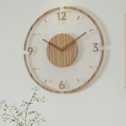 Nordic Elegance | Solid Wood Wall Clock with Silent Quartz Movement | Minimalist Design for Home Decor