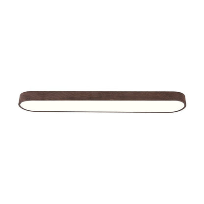 Ortekor Nordic Glow | Flush Mount Ceiling Light with Wood Accent | Elegant Oval Design for Cozy Ambient Lighting