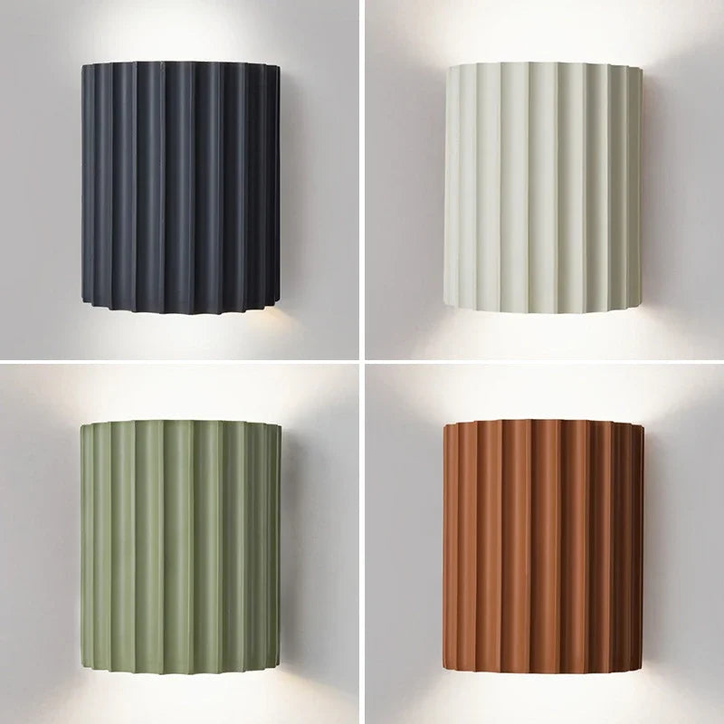 Nordic Modern | Wall Sconce Lighting with Sculptural Design & Ambient Glow | Contemporary Resin Wall Lamp for Stylish Home Décor
