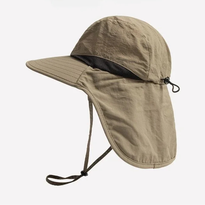 Adventure Fishing Headwear with Fold-Down Mesh Shield for Neck & Ears | Outdoor Boonie Cap for Hiking & Camping | UPF 50+ Shaded Crown &