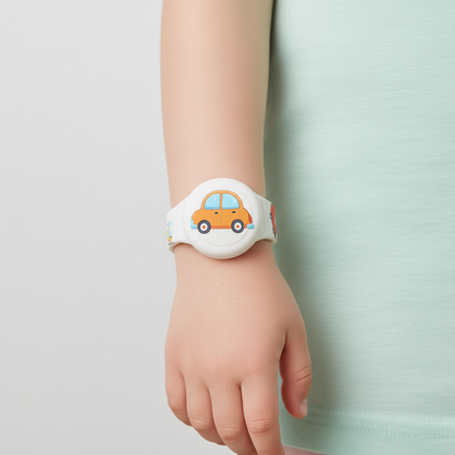 Kids' GPS Tracker Holder Wristband in Soft Silicone – Adjustable Fit for Outdoor Play & Travel Safety