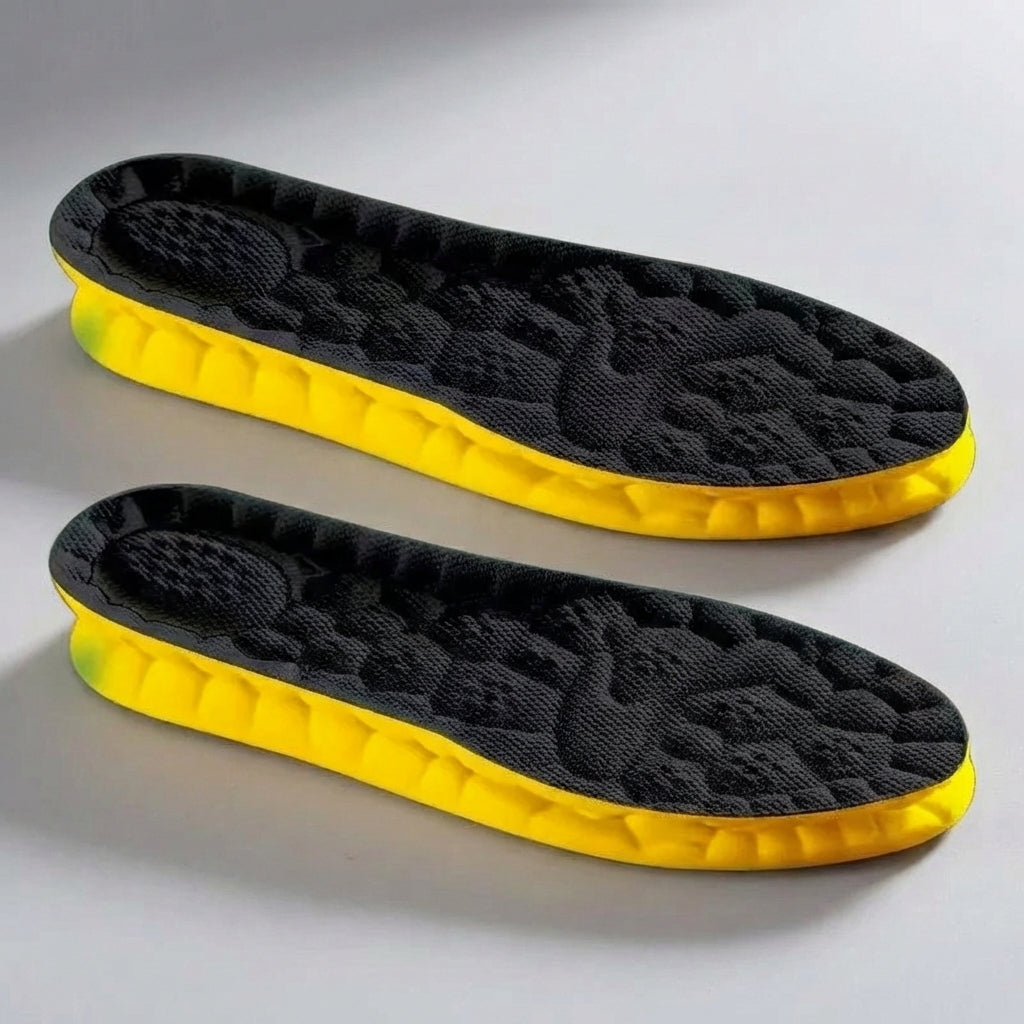 Shock-Absorbing Athletic Insoles with Contoured Arch Support for Running & Daily Wear