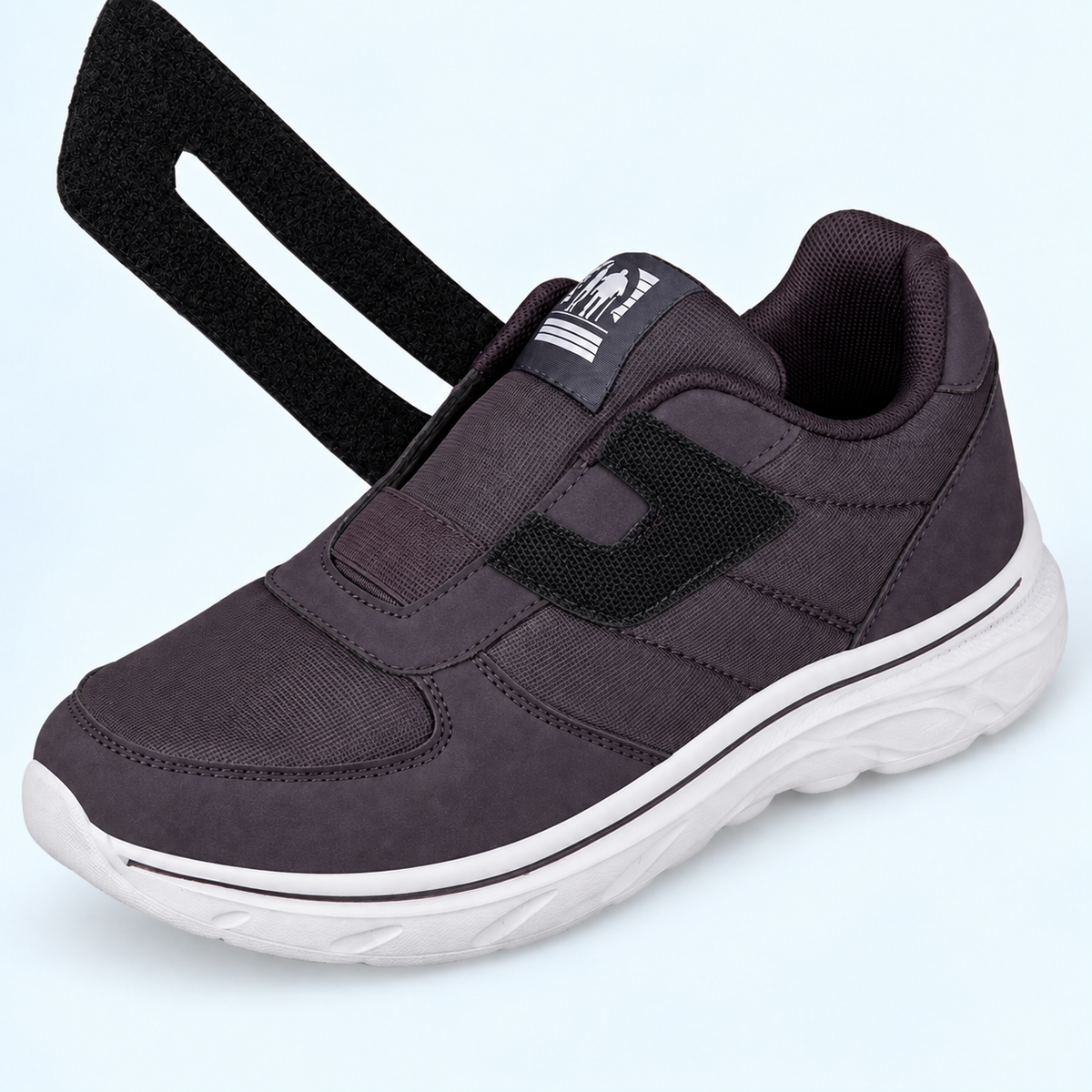 Adjustable Wide-Fit Walking Shoes for Swollen Feet – Hook-and-Loop Closure, Extra Roomy Toe Box & Cushioned Sole for All-Day Comfort