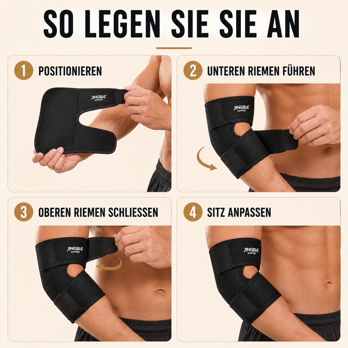 Adjustable Elbow Compression Sleeve with Targeted Support for Workouts Recovery Daily Activity