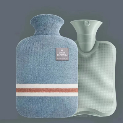 67 fl oz Jumbo Heat Therapy Bottle with Fleece Sleeve – Stays Warm 6-8 Hours for Sore Muscles, Cold Feet & Cramps
