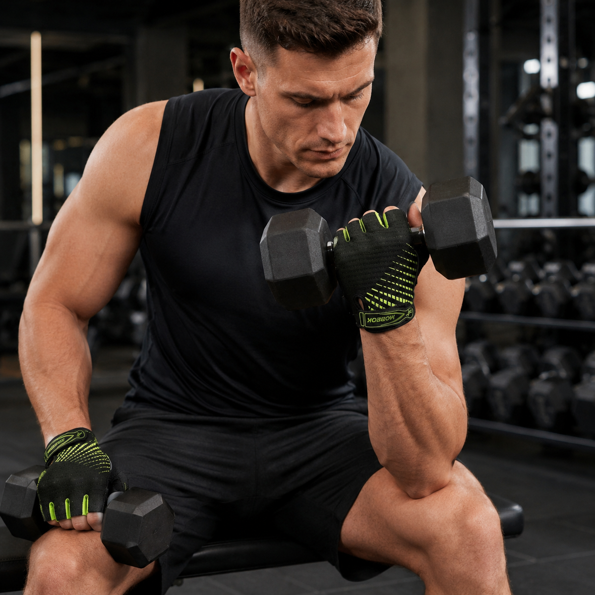 Fingerless Padded Cycling Gloves with Gel Palm Protection & Breathable Mesh for Road & Mountain Biking