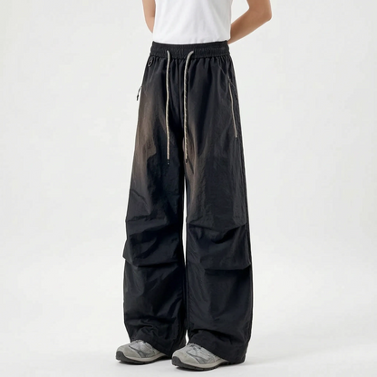 Women's Water-Resistant Wide-Leg Hiking Pants with Adjustable Waist & Cuffs for Outdoor Adventures