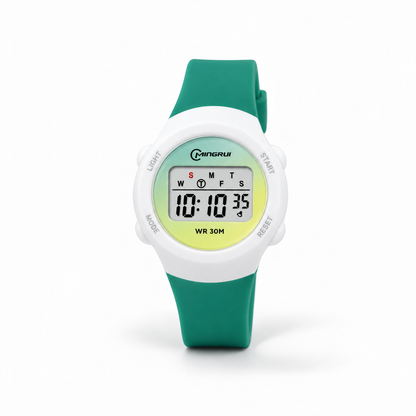 Kids Sport Digital Watch with Alarm Stopwatch & Weekday Display - Water Resistant Silicone Strap Wristwatch for School & Outdoor Play