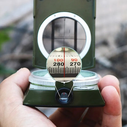Lensatic Sighting Compass with Folding Design for Hiking & Outdoor Navigation | Portable Pocket Compass