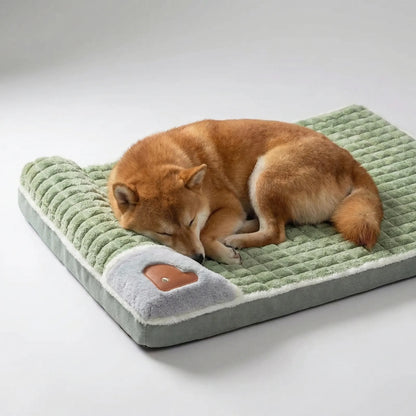 Quilted Orthopedic Dog & Cat Bed with Removable Washable Cover – Memory Foam Support for Joint Relief