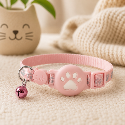 GPS Location Tracking Collar for Cats & Small Dogs with Reflective Safety Strap & App Control