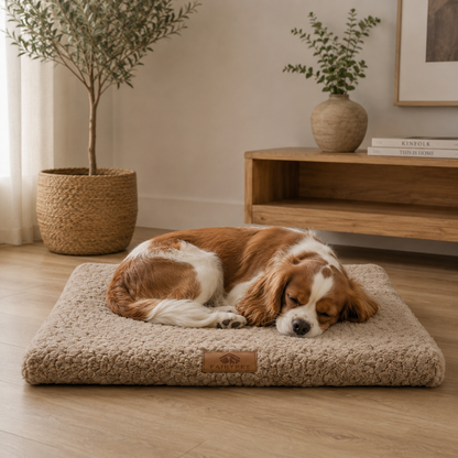 Cushioned Pet Resting Pad with Removable Washable Cover & Non-Skid Bottom for Dogs & Cats
