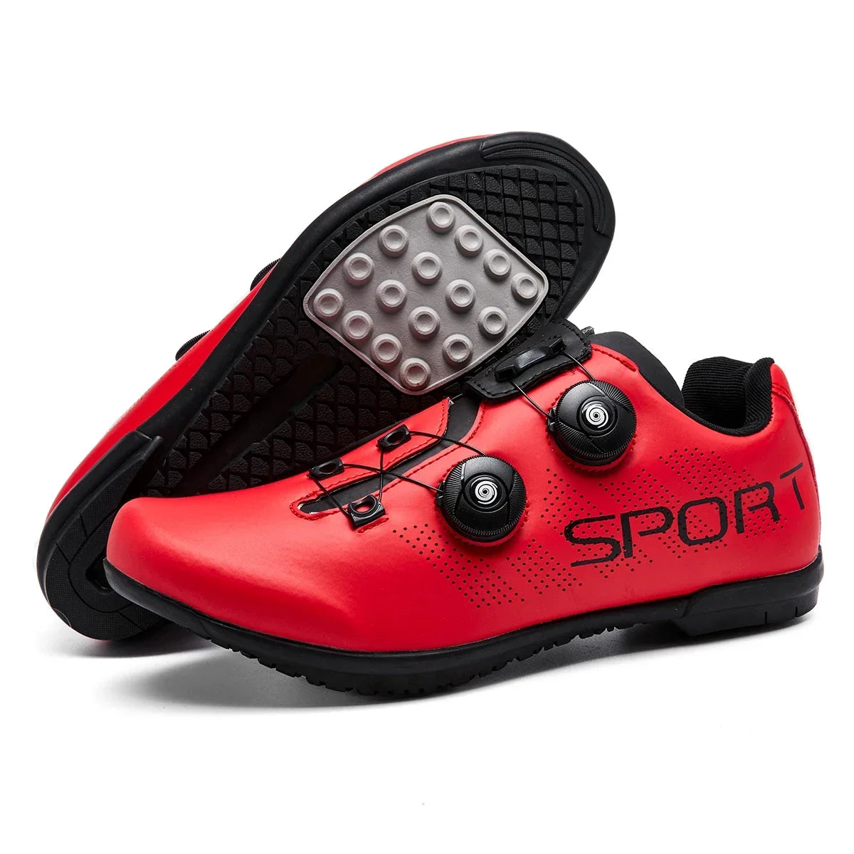 Dual-Dial Flat-Pedal Bike Shoes – No Clips, All Grip, Instant Fit Adjustment for MTB, Road & Indoor Cycling