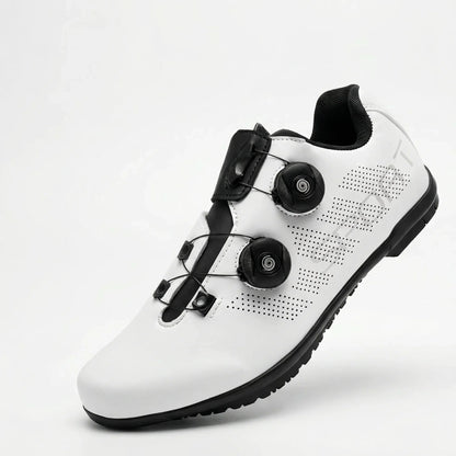Dual-Dial Flat-Pedal Bike Shoes – No Clips, All Grip, Instant Fit Adjustment for MTB, Road & Indoor Cycling