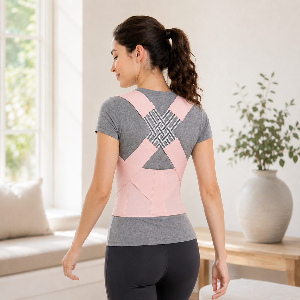 Adjustable Posture Corrector Back Support Brace for Upper and Lower Spine Alignment, Slouch Relief, Shoulder Realignment, Comfortable Wear