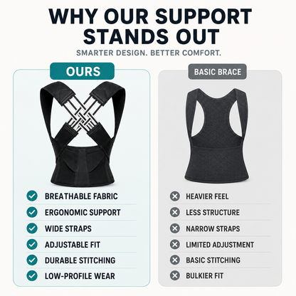 Adjustable Back Brace for Upper Body Alignment & Shoulder Support – Breathable Posture Corrector for Men & Women