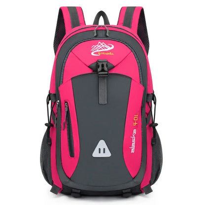 40L Outdoor Backpack with Padded Mesh Panels & Adjustable Straps for Hiking and Travel