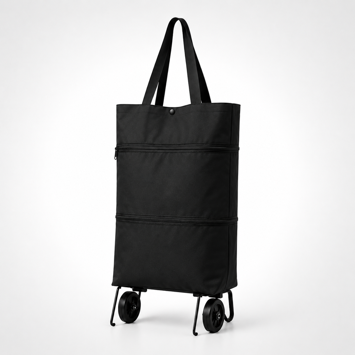 Collapsible Rolling Shopping Cart with Backpack Straps for Groceries & Errands