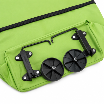 Collapsible Rolling Shopping Cart with Backpack Straps for Groceries & Errands