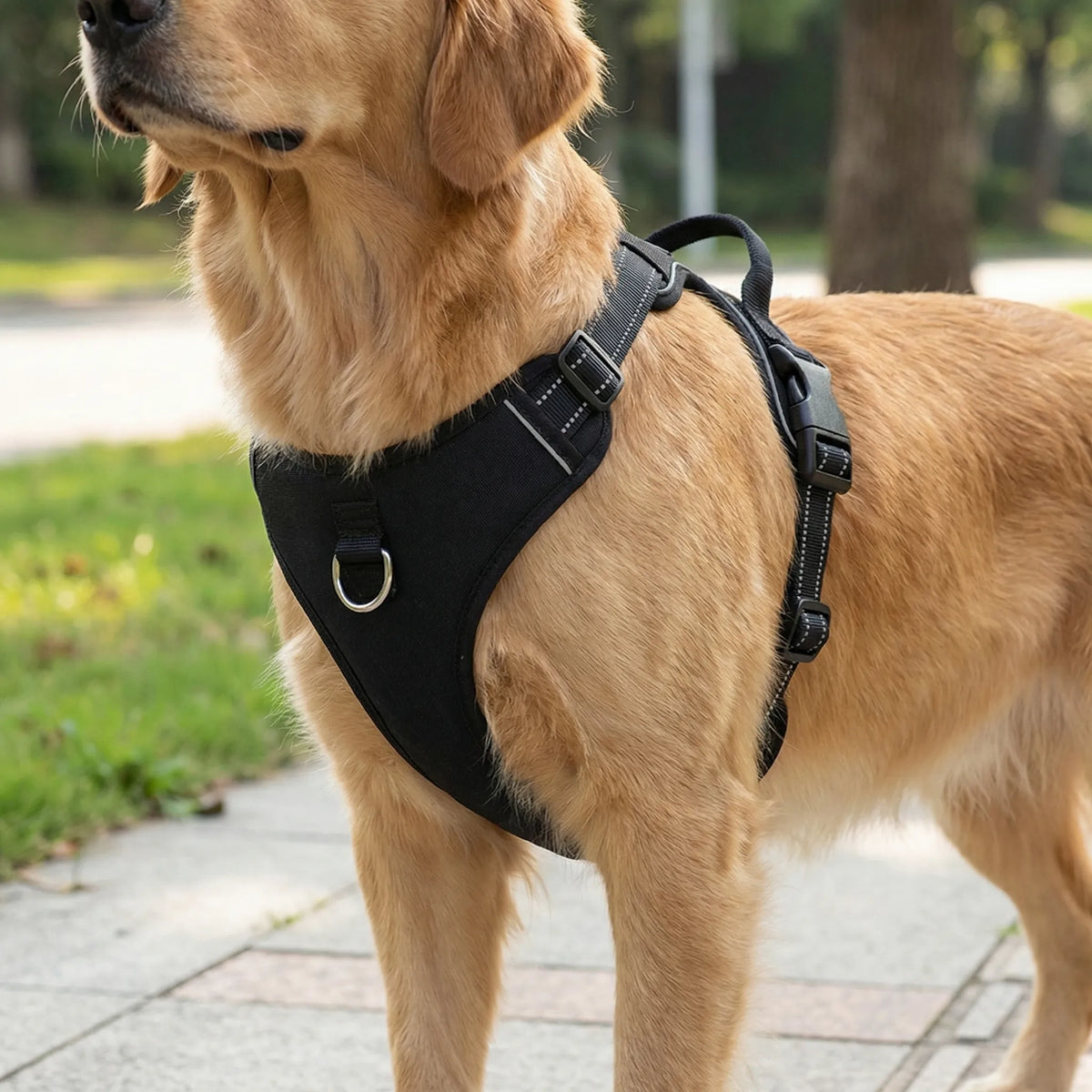 Adjustable Anti-Pull Dog Vest with Front Clip and Reflective Trim for Small to Large Breeds