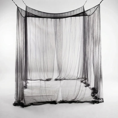Spacious Hanging Bed Canopy Net | Tall Box-Style Insect Barrier for Double Beds & Camping | 87×79×79 in Interior | White or Black Mesh