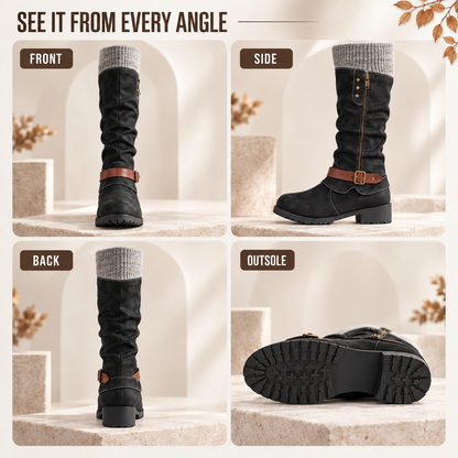 Insulated Mid-Calf Winter Boots with Arch Support for Women & Men – Side Zip Entry, Non-Slip Sole, Cold Weather Footwear