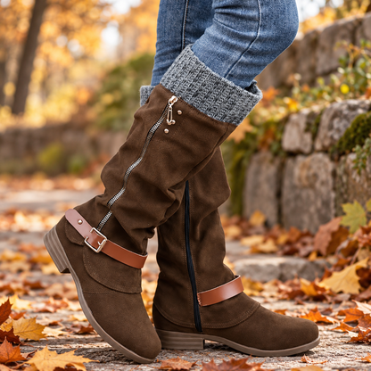 Insulated Mid-Calf Winter Boots with Arch Support for Women & Men – Side Zip Entry, Non-Slip Sole, Cold Weather Footwear