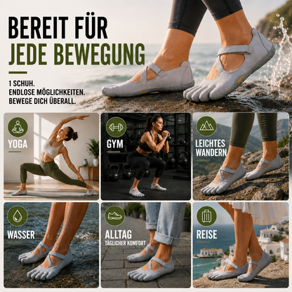 Women's Barefoot Toe Pocket Training Shoes – Quick-Dry Flexible Minimalist Flats for Yoga, Gym, Water Sports & Casual Wear