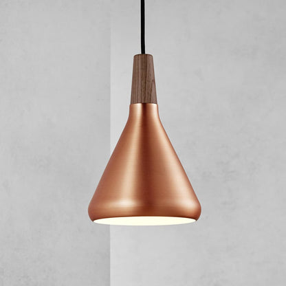 Hanging Drop Ceiling Fixture Wood Metal Shade Adjustable Cord 7-15 inch Diameter for Kitchen Island Dining Room E26 Socket Modern Farmhouse