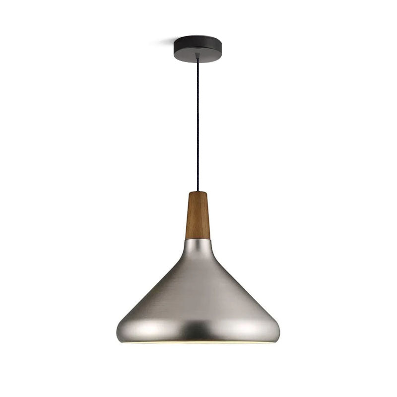 Hanging Drop Ceiling Fixture Wood Metal Shade Adjustable Cord 7-15 inch Diameter for Kitchen Island Dining Room E26 Socket Modern Farmhouse